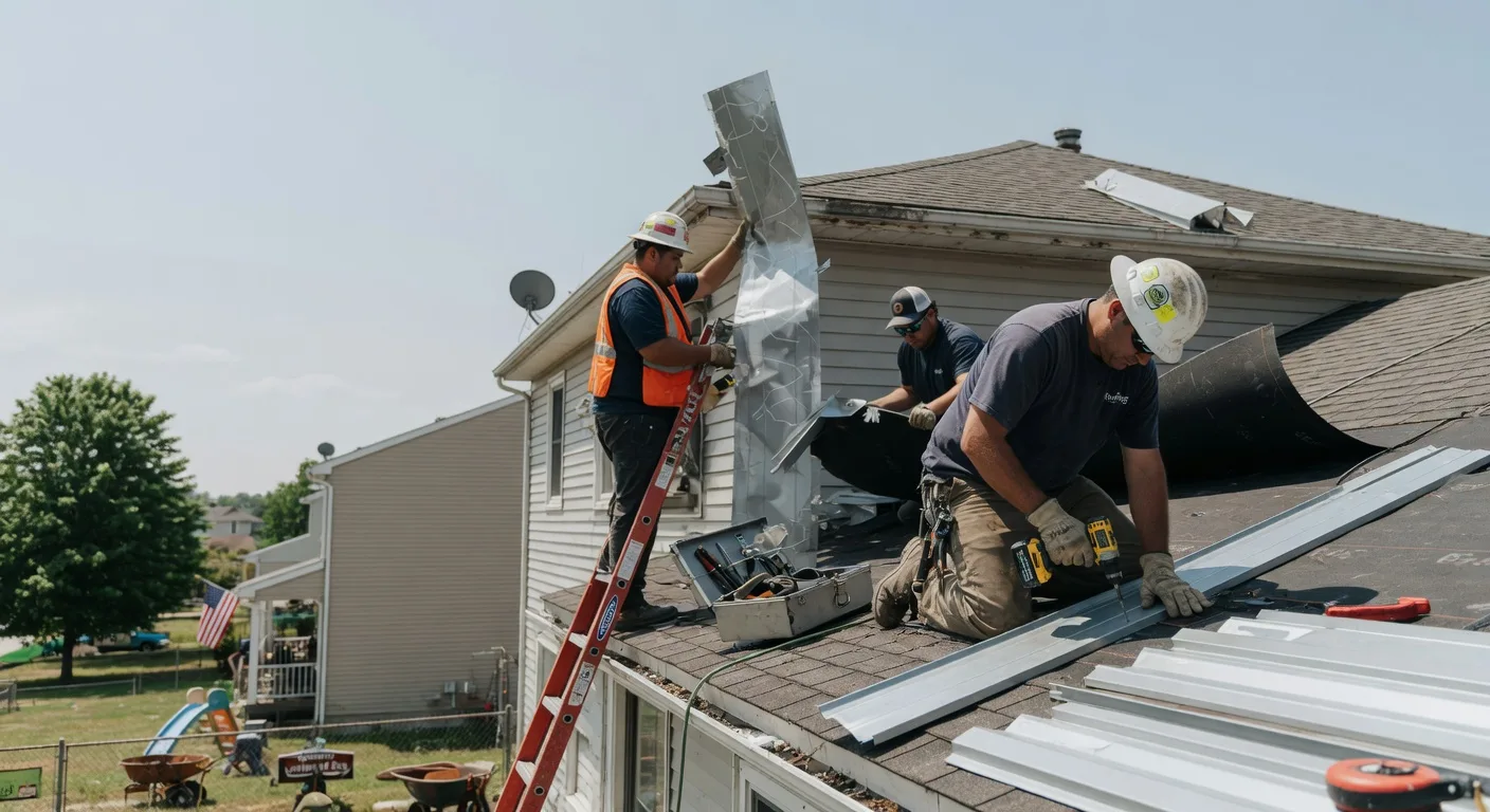 Storm Damage Metal Roof Repair in Van Voorhis, PA